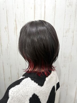 アトラスサロン 札幌大通り(Atras.salon) インナーカラーレッド