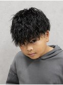 波巻きスパイラル×マッシュ｜キッズパーマ