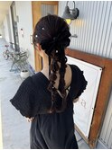 リボン×編みおろしアレンジ 【平林】