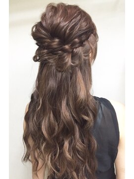ヘアアンドメイクジップ恵比寿 (Hair＆Make ZIP) 編み込みハーフアップ　ヘアセット