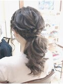 ウェーブローポニーアレンジ 【ヘアアレンジ 立川/袴着付け】