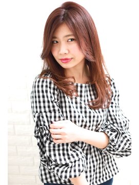 アールヘアーデザイン 千種(r hair design) ピンクベージュ ロング 内巻き ミセス 千種 美容室