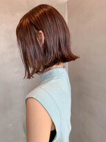 テトヘアー(teto hair) bob(切りっぱなしボブ、オルチャン、前下がり、ピンクブラウン)