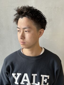 フランクスバーバーリザーブ 人形町店(FRANK’S BARBER RESERVE) アップバングサイドグラデーションパーマ　ｙ