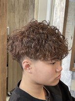 デルフィーノ ヘアーパフォーム(delfino hair perform)&nbsp;メンズプードルパーマ＆アッシュ系カラー