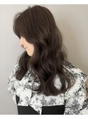 【打越】セミロング×モカグレージュ