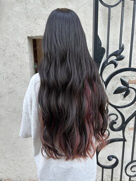 マイノリティー(Minority Produced By TOPHAIR) インナーカラー　ブラック×ピンク