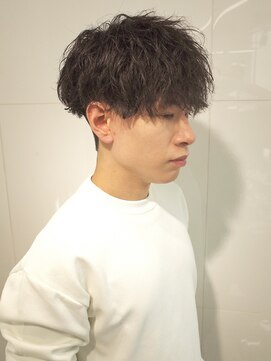 オーシャントーキョー(OCEAN TOKYO) 波巻きマッシュパーマメンズツイストスパイラルツーブロック