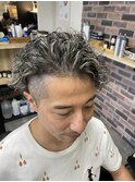 シルバーハイライトパーマ