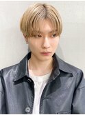 ニュアンスセンターパートナチュラルマッシュ ハイトーンカラー