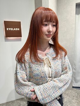 アース コアフュールボーテ 松本庄内店(EARTH coiffure beaute) ビビットオレンジ_ダブルカラー_ケアブリーチ_レイヤーカット