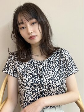 ルル 表参道(lulu.) ミディアムレイヤー/ショコラカラー/シースルーバング/レイヤー