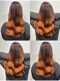 巻いて更に可愛いオレンジカラー【佐藤】