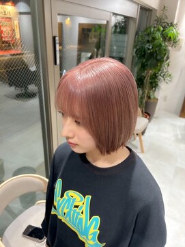 アドア 横浜(ADORE) 【ADORE 横浜】ピンクベージュ×ぱっつん