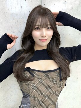 ビューブルー 亀戸錦糸町(VIEW BLUE) 美髪カールオリーブグレージュ韓国レイヤーロング顔周り小顔前髪