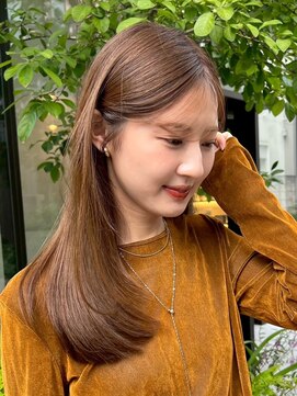 ラボヌールヘアーノーブル 新越谷店(La Bonheur hair noble) 切りっぱなしボブエアリーロング美髪ピンクブラウン