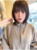 ボブレイヤー 外ハネボブ モカベージュ 顔周りレイヤーカット