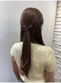 シンプルハーフアップ