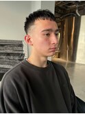 MEN’S HAIR/ブルーブラック/フェザーパーマ/三宮/元町/居留地