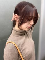 ジエクトカナウ 梅田&nbsp;【顔周り似合わせカット】姫カットレイヤー/チェリーレッド