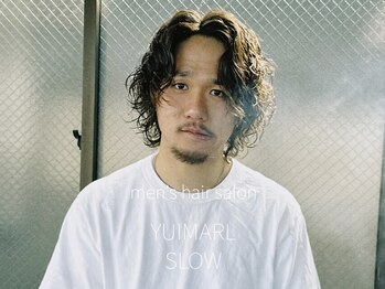 メンズパーマ×メンズブリーチ メンズヘアサロン YUIMARL SLOW 倉敷店