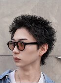 渋谷スパイキーパーマ大人ビジネスツイストショートルーズ２０代
