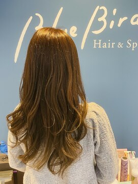 ブルーバード(Blue Bird) 透明感カーキグレージュ【岡山駅前/駐車場有/エイジング毛◎】