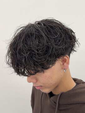 ビカムメンズヘアー 栄店(become men's hair) 大きめカールのくるくるしない無造作シャドウパーマ