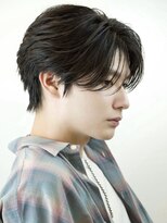 エイド 本店(aid) ニュアンスパーマ毛流れセンターパートメンズミディアム