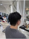 短髪×パーマなし爽やか束感ヘア