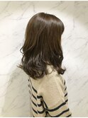 オーガニックカラーで美髪大人セミロング