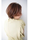 束感ショートボブ×センターパート