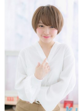 ミック 日暮里店(miq) うぶバングミルクティアッシュ小顔マッシュショートb1