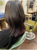 切りっぱなしボブ★イヤリングカラー、ピラミンゴ