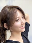 顔まわり/ミディアムレイヤー/小顔/似合わせ/前髪/谷町四丁目
