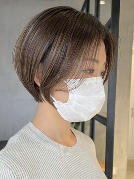 エリマ 武蔵小杉(elima) 大人ショートボブヘアミルクティーベージュカラーグレイカラー★