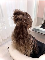 高めのお団子★ハーフアップ