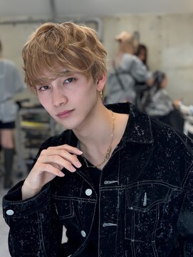 サイン 渋谷(SIGN) メンズニュアンスパーマボブマッシュセンターパートミディアム