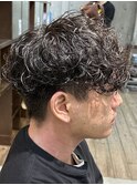 プードルパーマ強め外国人風パーマ波巻きスパイラルパーマ渋谷