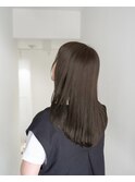 【髪質改善酸性ストレート×グレージュ】