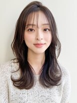 薄めバング艶感前髪イメチェン美髪大人可愛い#501f0510
