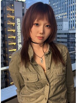 ベレーザ 渋谷(BELEZA) 13954髪質改善チェリーレッド黒髪アッシュブラックワインレッド