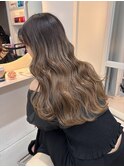 20代30代ナチュラルハイライトグラデーションゆる巻き