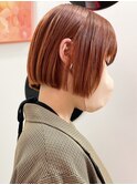 下北沢タッセルボブデザインカラー切りっぱなしボブミディアム◆