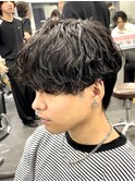 渋谷シャドウパーマ緩め波巻きスパイラルパーマ19時以降