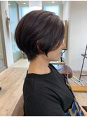 ◇大人可愛い20代30代40代50代前下がりショートボブ丸みショート