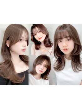 韓国風レイヤーで圧倒的自信!前髪/顔周りで作る絶妙なニュアンス[カット+クイックスチームTR\4980][吉祥寺]