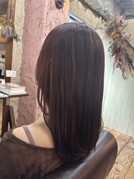 ロッソバイアルター 鎌取(ROSSO by aL-ter) くびれヘア/アプリコットオレンジ/ヘアセット/夏/鎌取/石橋