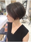 大人ショート/ショートボブ/白髪ぼかしハイライト/武蔵小杉