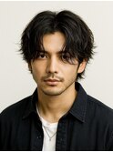 Hale刈り上げセンターパートフェザーパーマニュアンスパーマ原宿